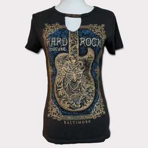 Women’s Hard Rock Cafe Couture T-Shirt. Baltimore - MD. Size Small